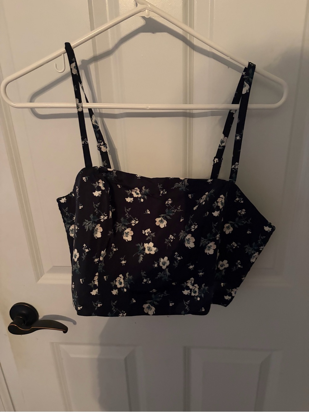 Old Navy Black Floral Square-Neck Cami